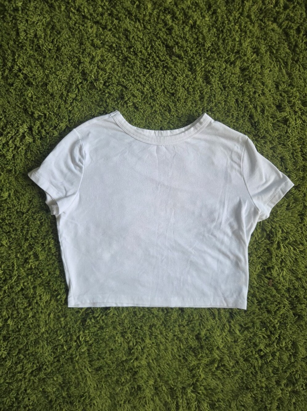 White Cropped Babydoll Tshirt